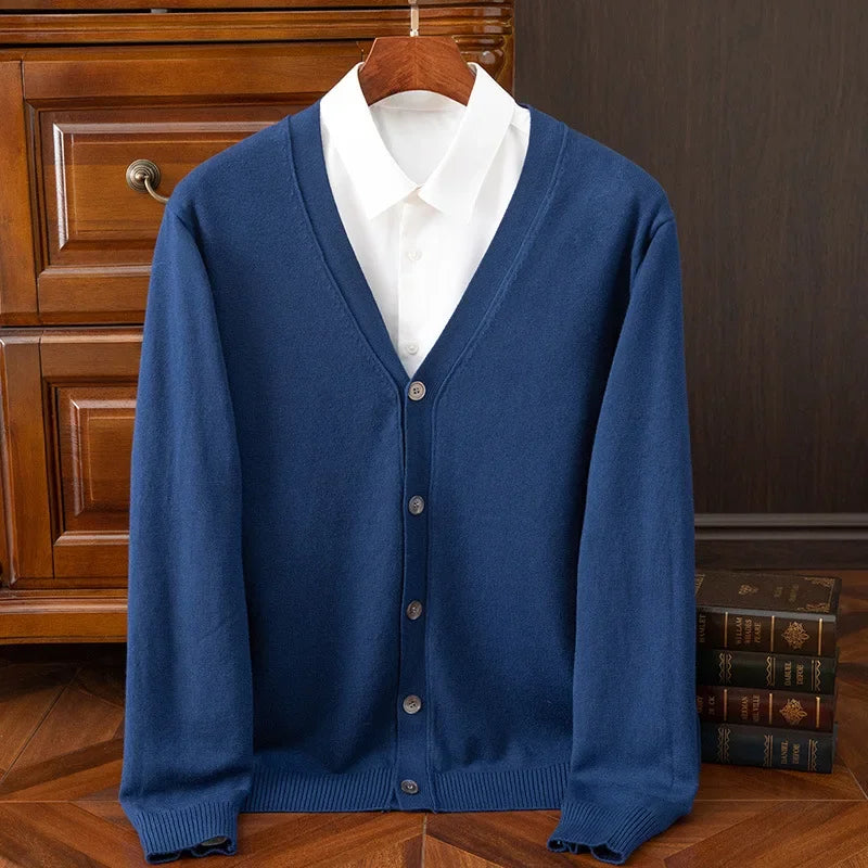 Mens Sweate Business Casual Classic V-neck