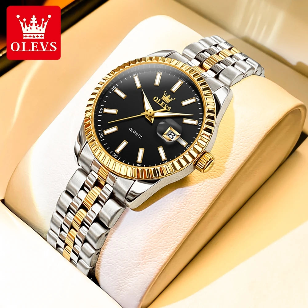 OLEVS Quartz Luminous Scale Business Elegance Wristwatch