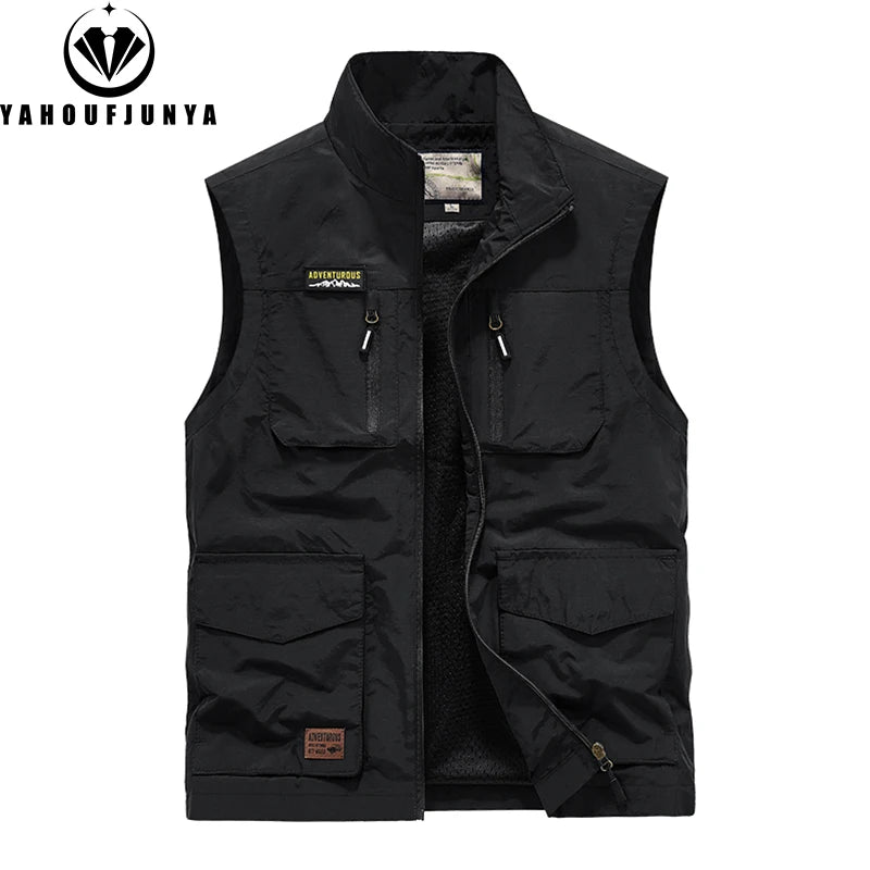 Sleeveless Outdoor Leisure Solid Color Breathable Vest
