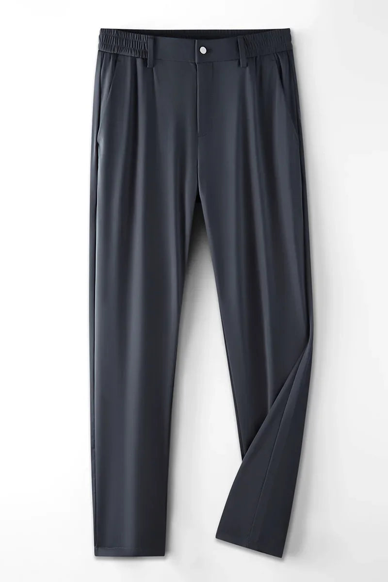 Stretch Straight Slim Fit\ Long Trousers