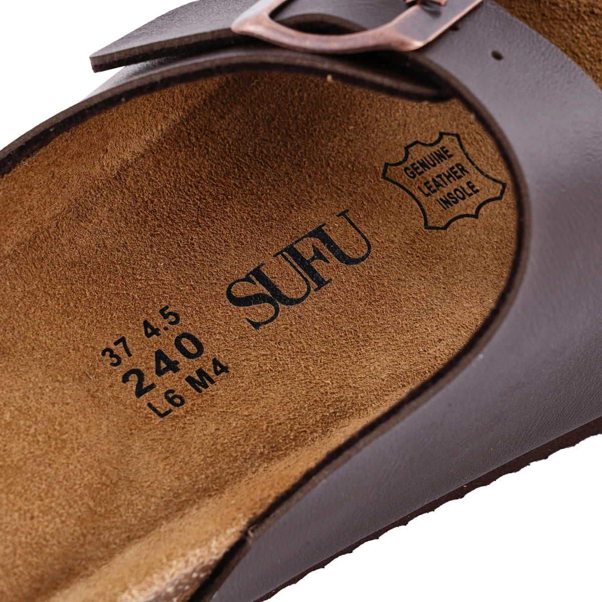 SUFU Soft Footbed Leather Slippers Shoes