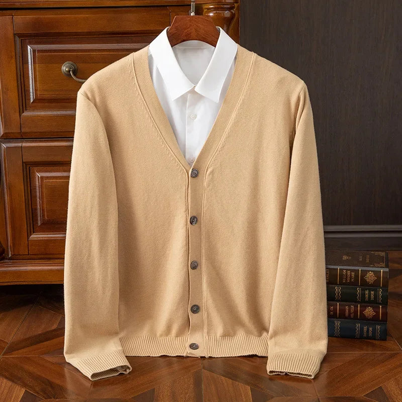 Mens Sweate Business Casual Classic V-neck