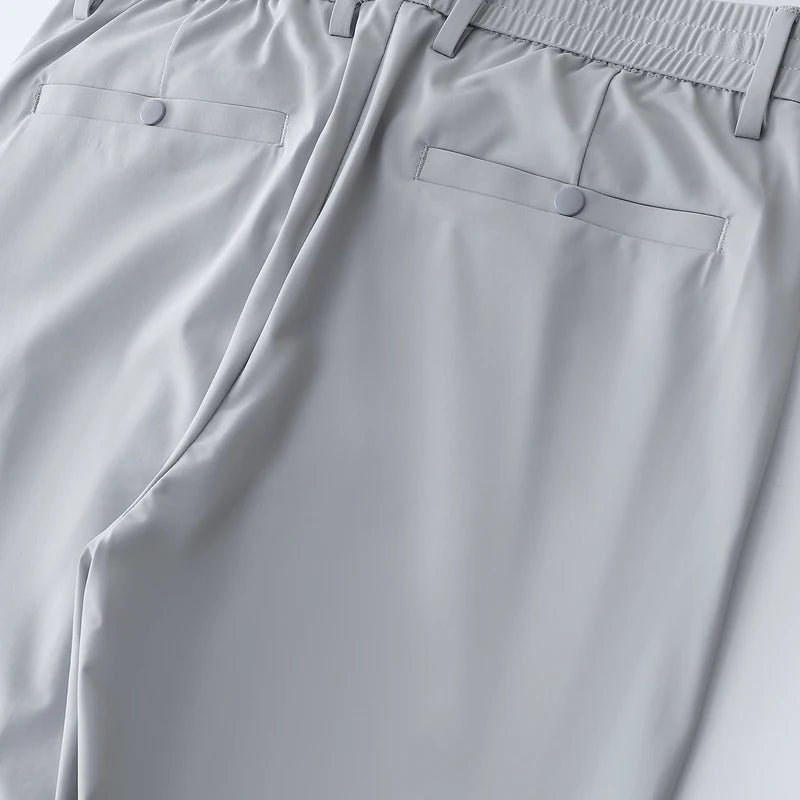 Stretch Straight Slim Fit\ Long Trousers