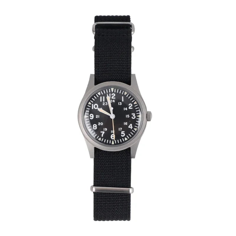 RDUNAE Military Stainless Steel Mineral Sports Quarrtz Watch