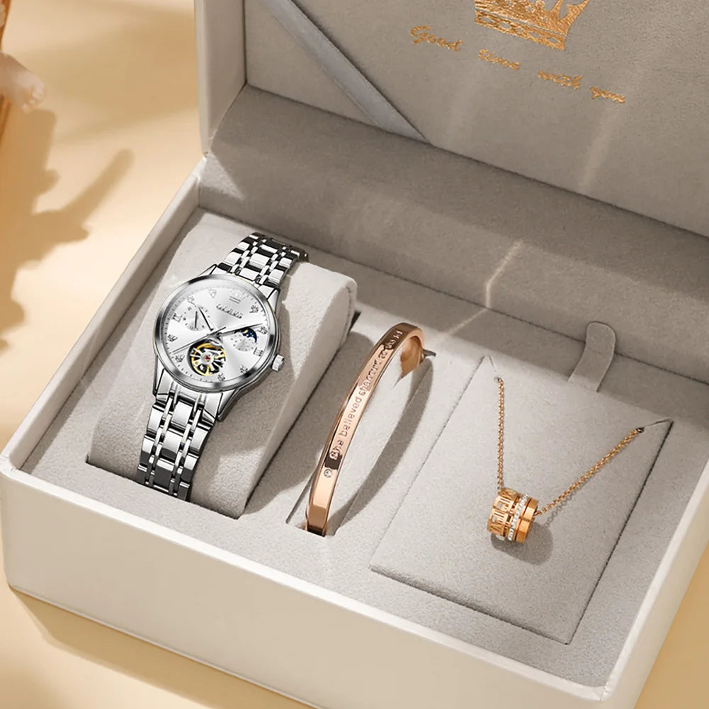 OLEVS Luxury Tourbillon Automatic Waterproof Luminous Watch