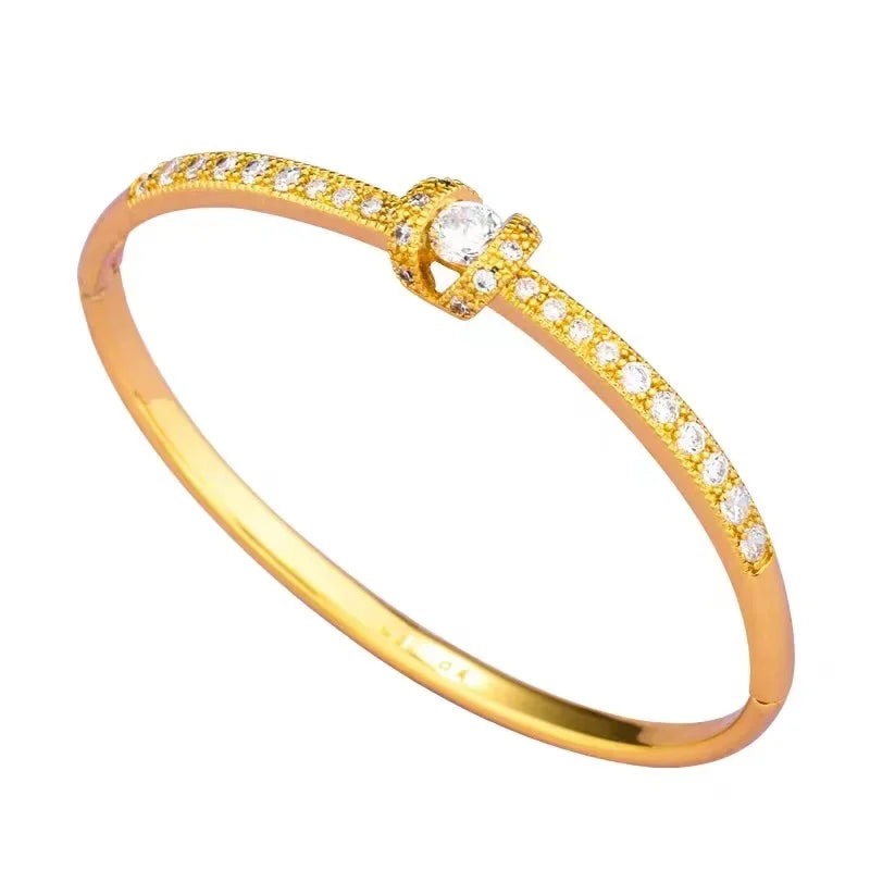 18K gold personalized buckle bracelet AU750 bracelet