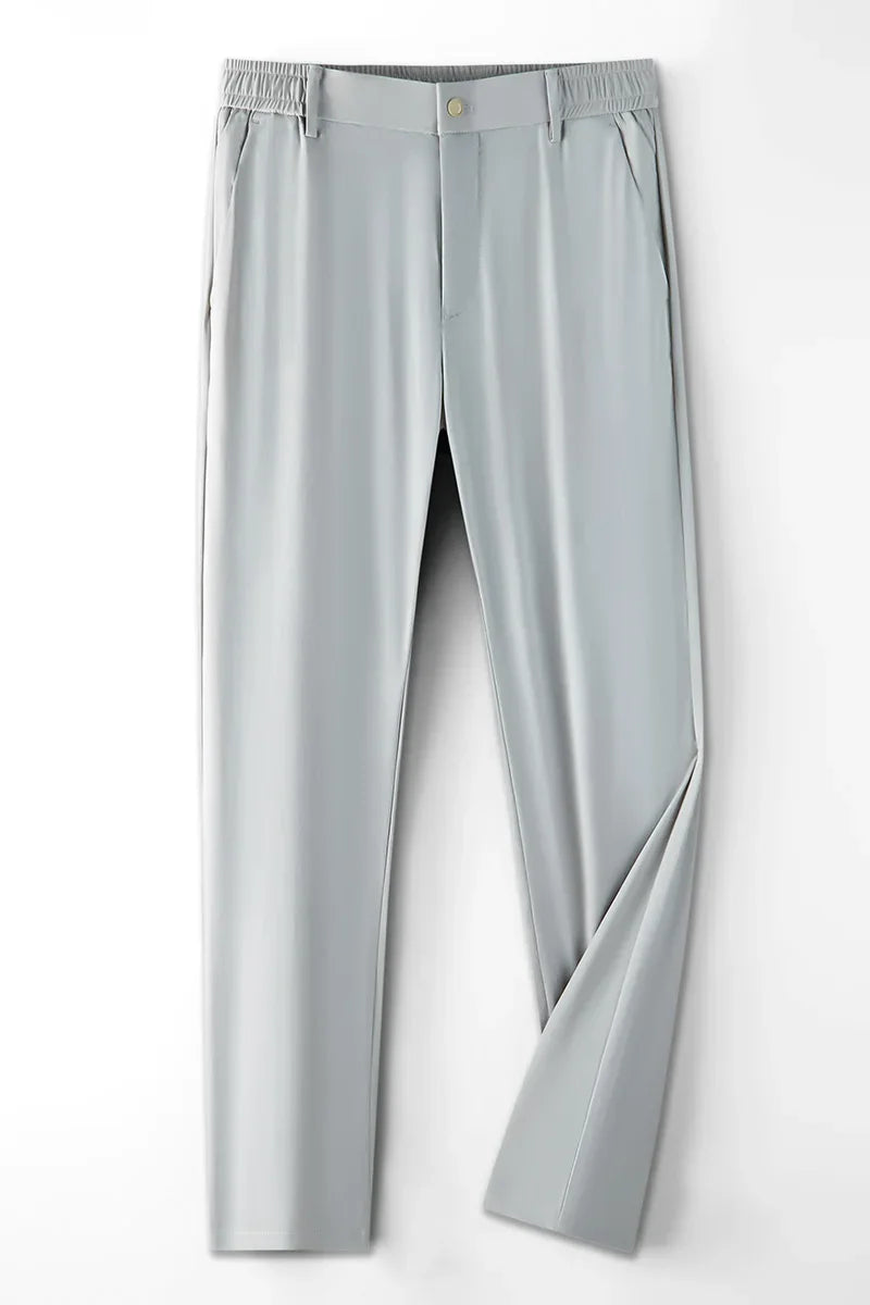 Stretch Straight Slim Fit\ Long Trousers