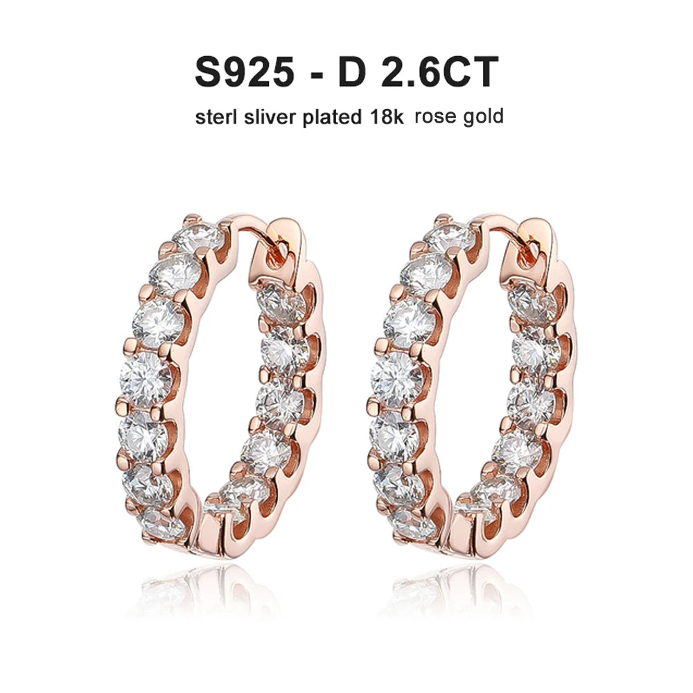 Color Moissanite 925 Sterling Earring Wedding Party