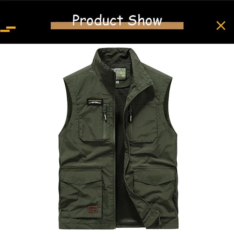 Sleeveless Outdoor Leisure Solid Color Breathable Vest