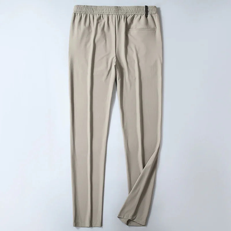 Stretch Straight Slim Fit\ Long Trousers