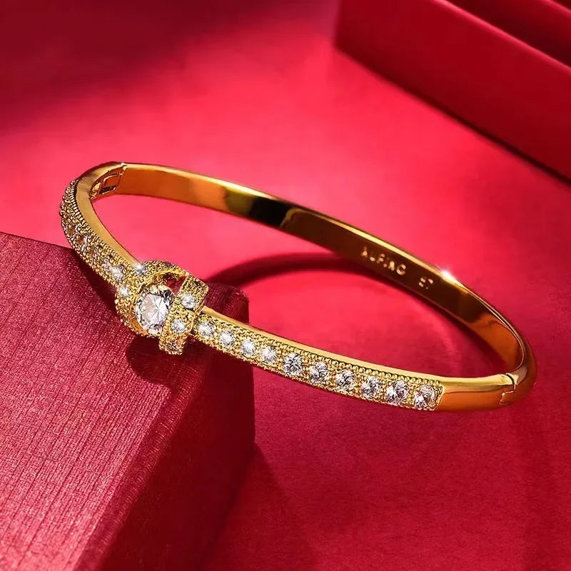 18K gold personalized buckle bracelet AU750 bracelet