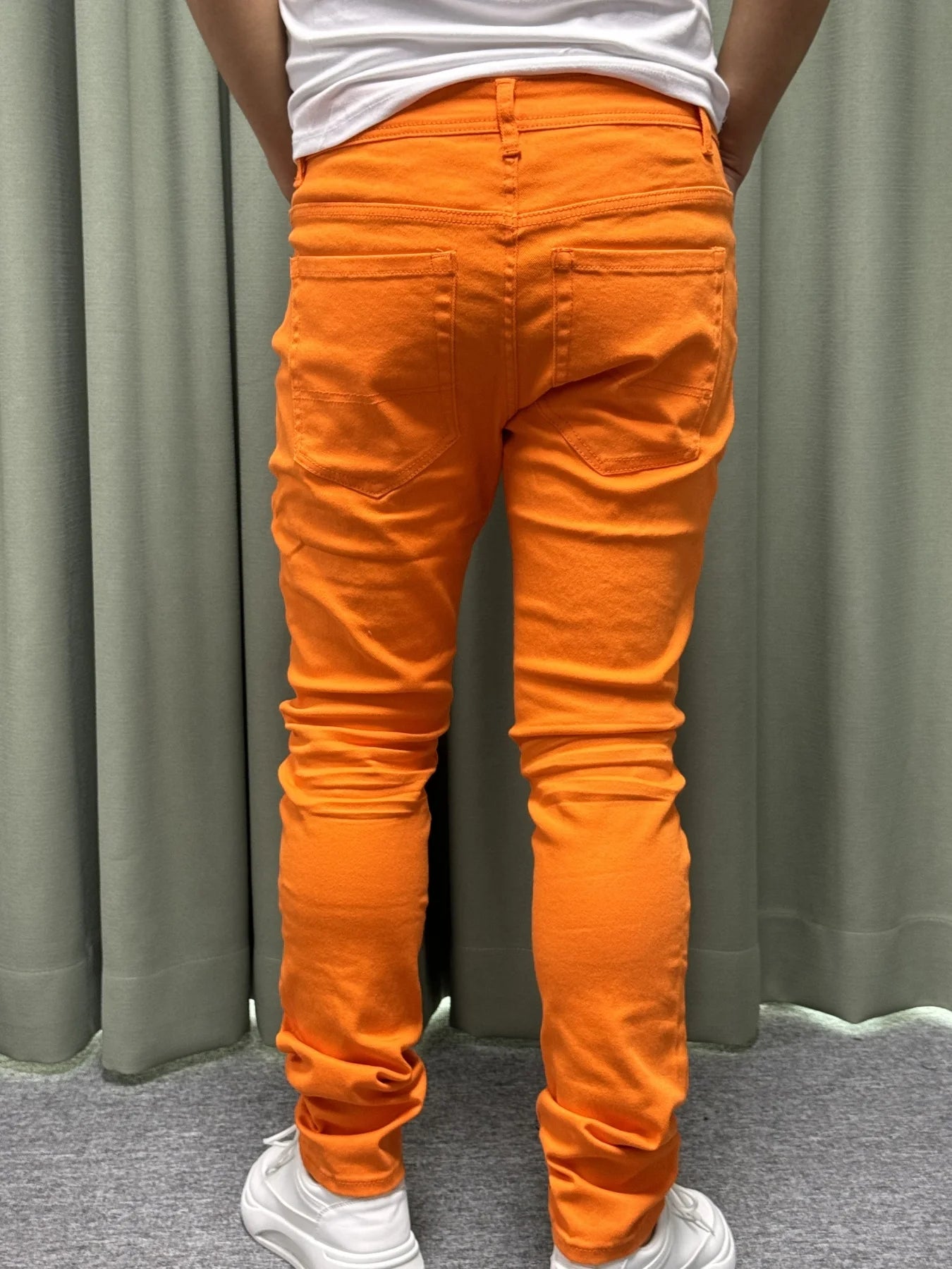 Men's stretch pants, rip design, variety of colors,