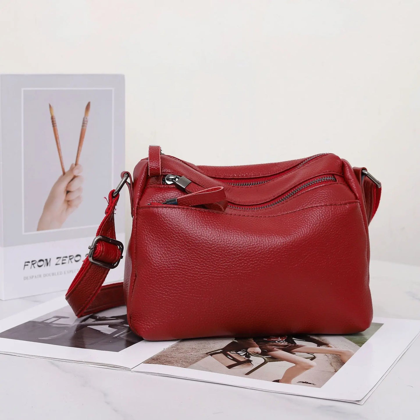 Genuine Leather Organizer, Diaper Bag for Moms,