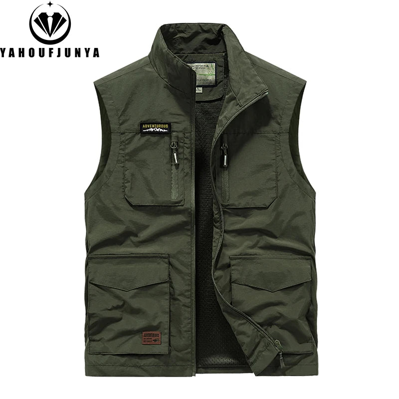 Sleeveless Outdoor Leisure Solid Color Breathable Vest