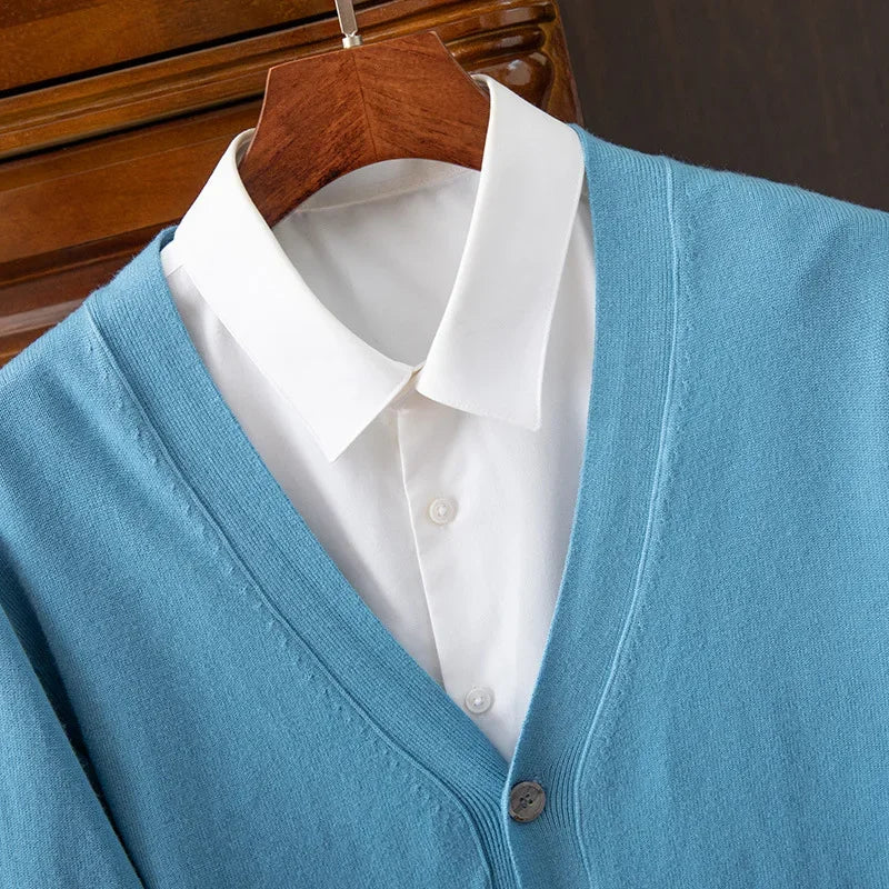 Mens Sweate Business Casual Classic V-neck