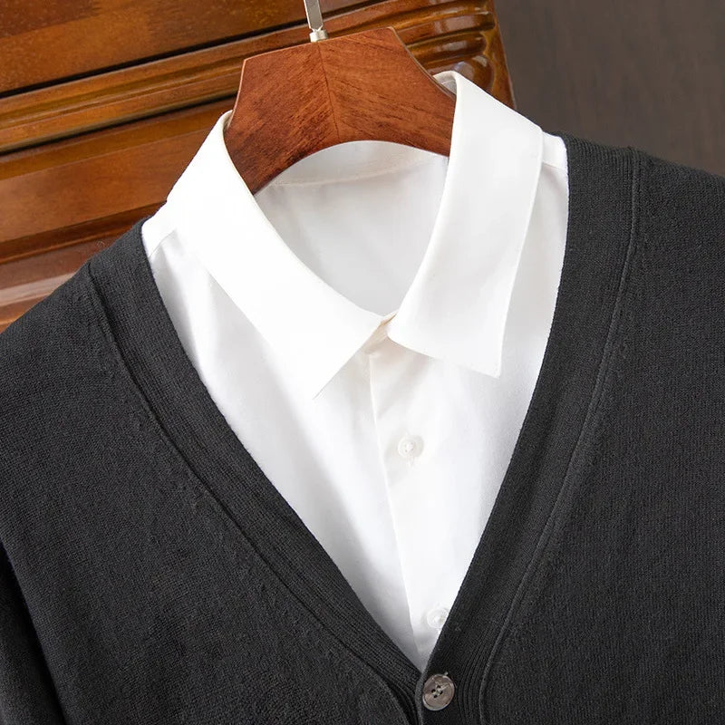 Mens Sweate Business Casual Classic V-neck