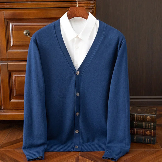 Mens Sweate Business Casual Classic V-neck