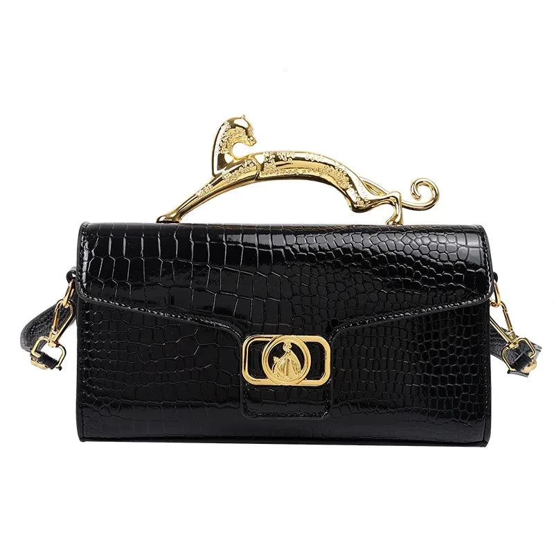 Design Leather  Metal Buckle Fashion Shoulder Bag