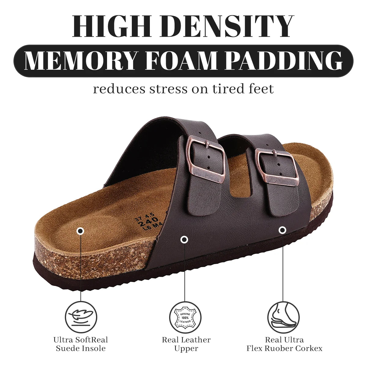 SUFU Soft Footbed Leather Slippers Shoes