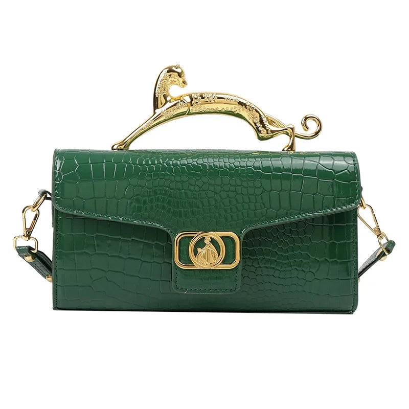 Design Leather  Metal Buckle Fashion Shoulder Bag