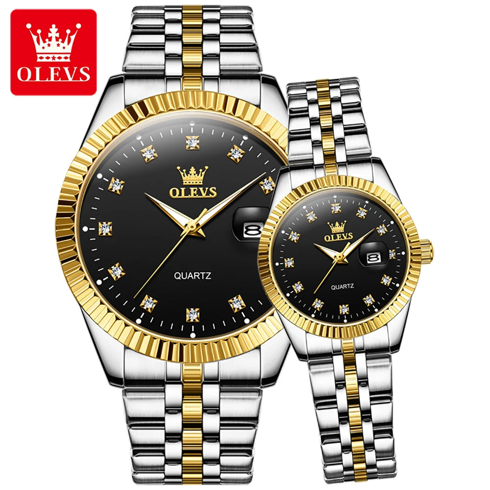 Diamond Waterproof Luminous Quartz Stainless Steel Watch