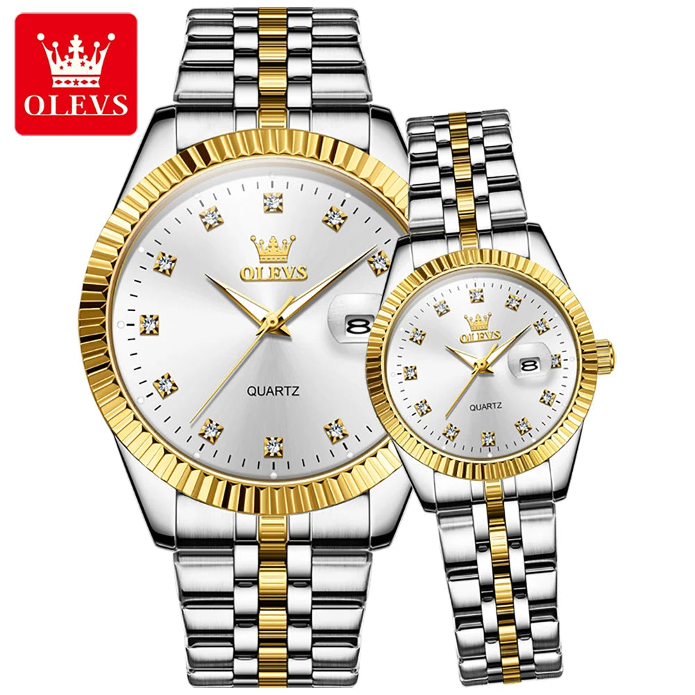 Diamond Waterproof Luminous Quartz Stainless Steel Watch