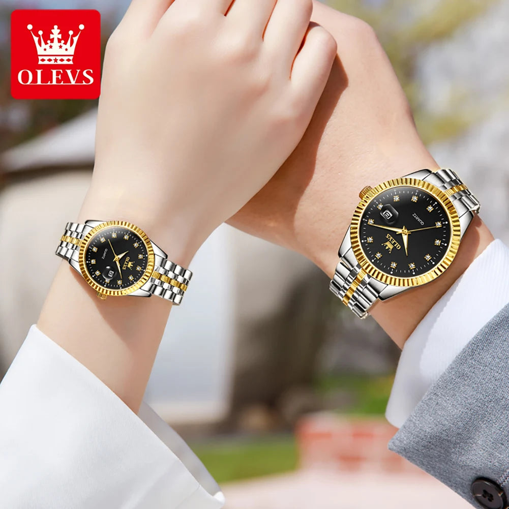 Diamond Waterproof Luminous Quartz Stainless Steel Watch