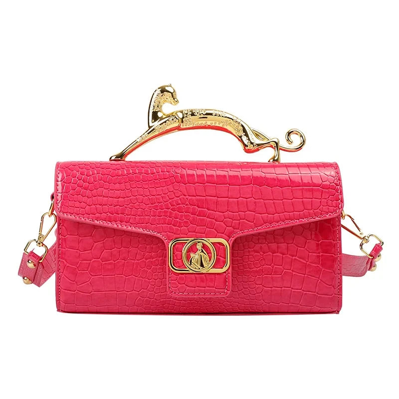 Design Leather  Metal Buckle Fashion Shoulder Bag