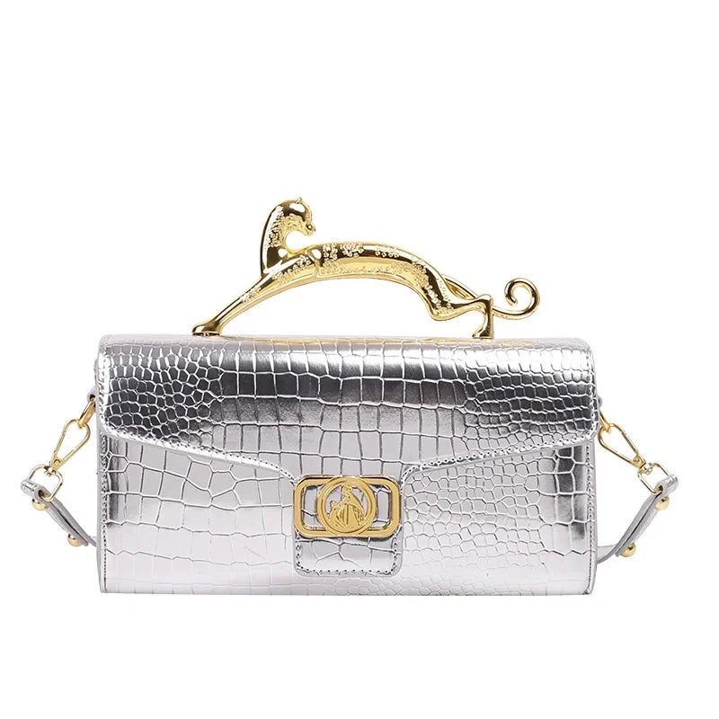 Design Leather  Metal Buckle Fashion Shoulder Bag