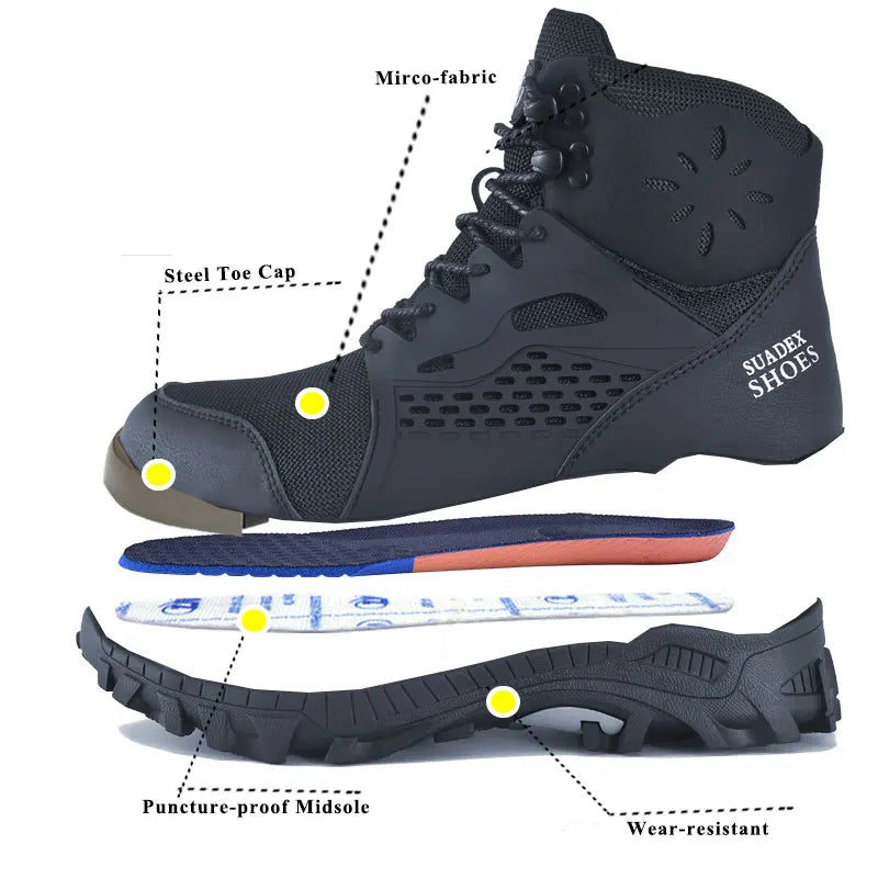 SUADEX S1 SafetySteel Toe Anti-slippery Boots