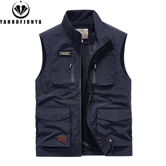 Sleeveless Outdoor Leisure Solid Color Breathable Vest