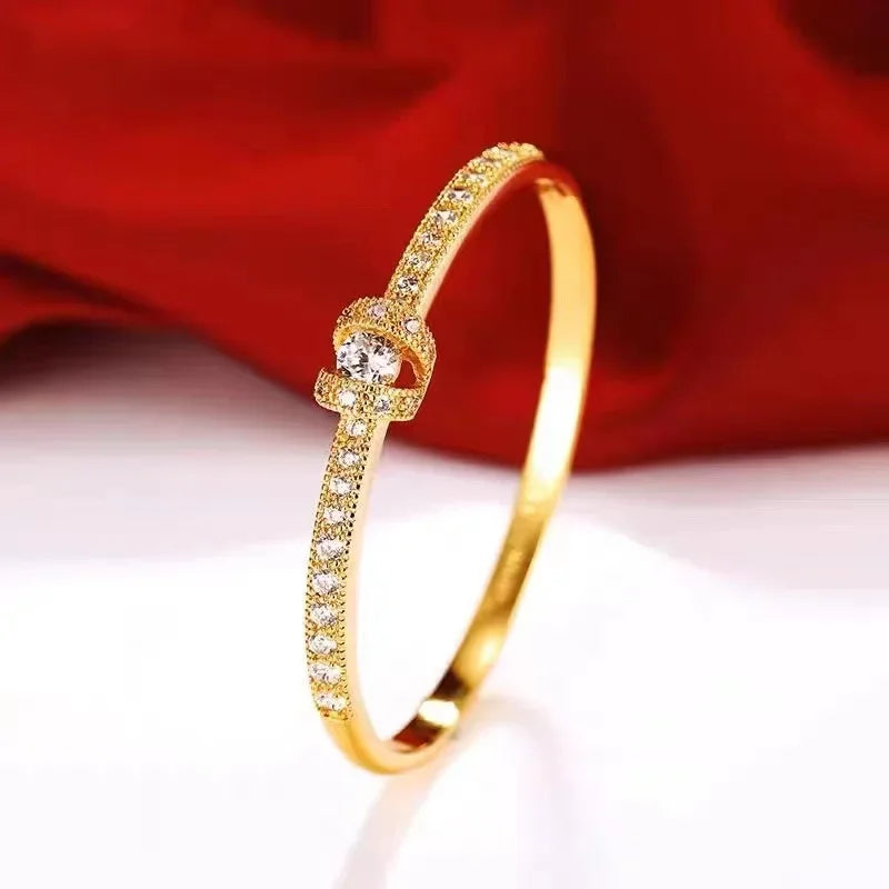 18K gold personalized buckle bracelet AU750 bracelet