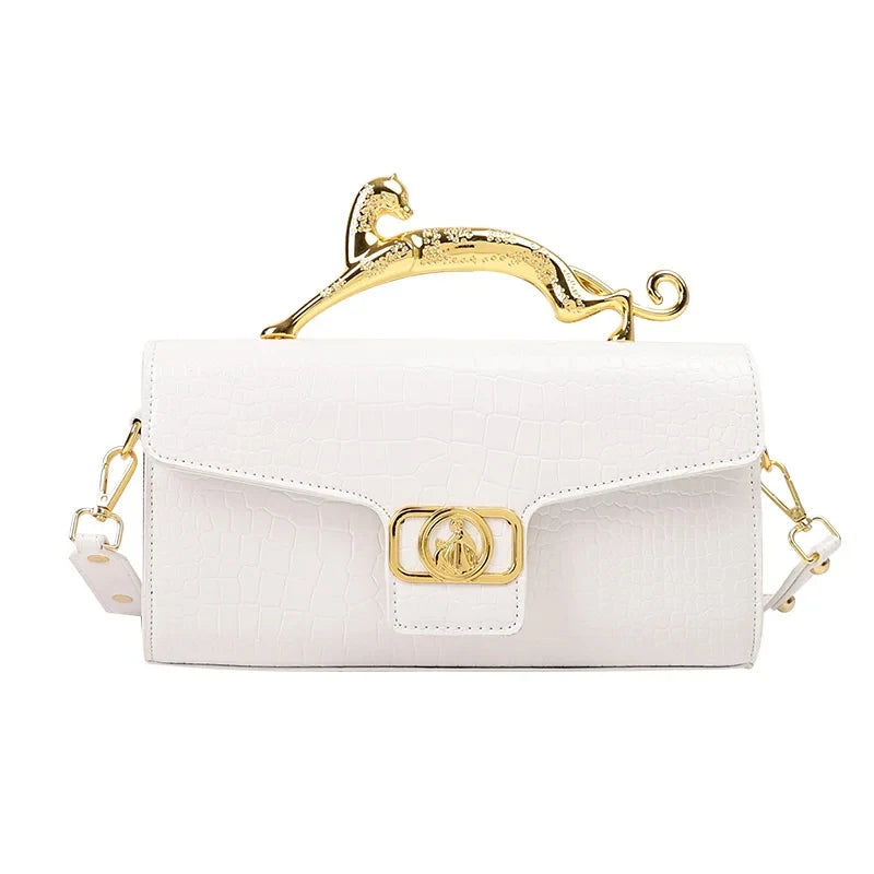 Design Leather  Metal Buckle Fashion Shoulder Bag