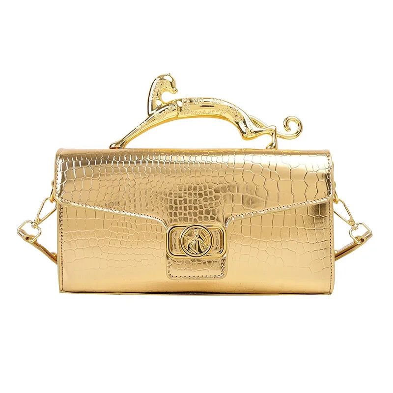 Design Leather  Metal Buckle Fashion Shoulder Bag