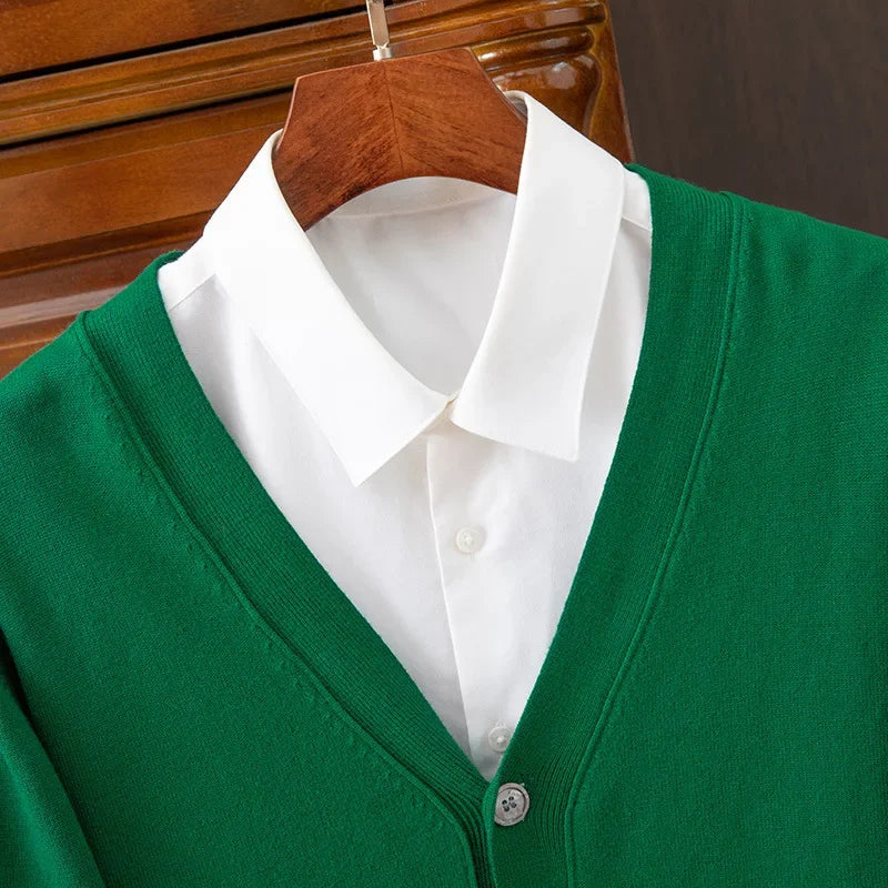 Mens Sweate Business Casual Classic V-neck
