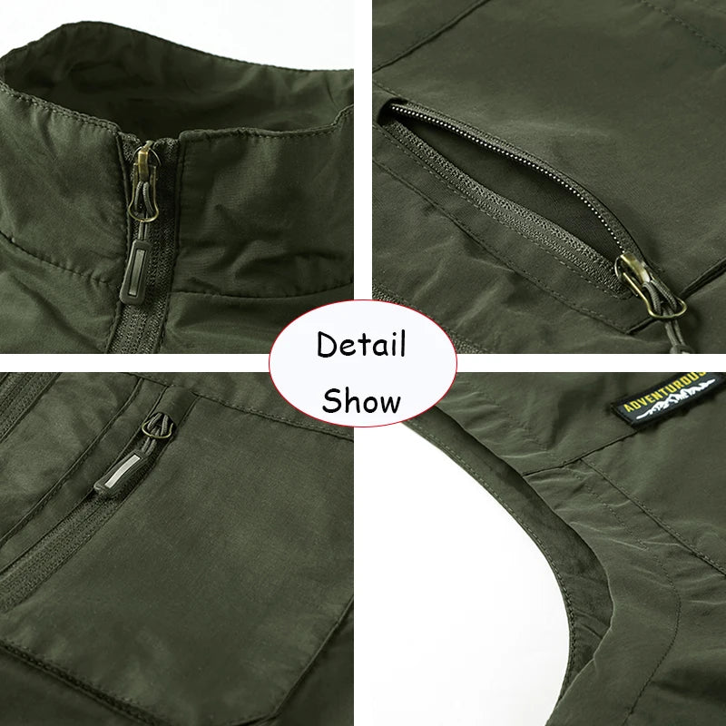 Sleeveless Outdoor Leisure Solid Color Breathable Vest