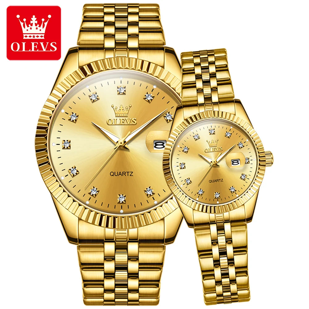 Diamond Waterproof Luminous Quartz Stainless Steel Watch