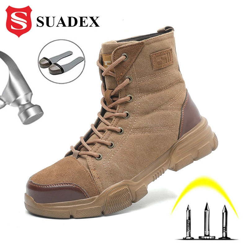 SUADEX Steel Toe Desert Safety Boots Shoes