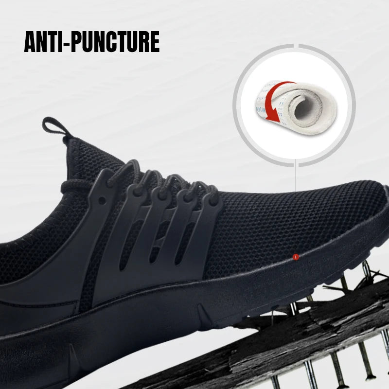 LARNMERN Steel Toe Lightweight Safety Breathable Shoes