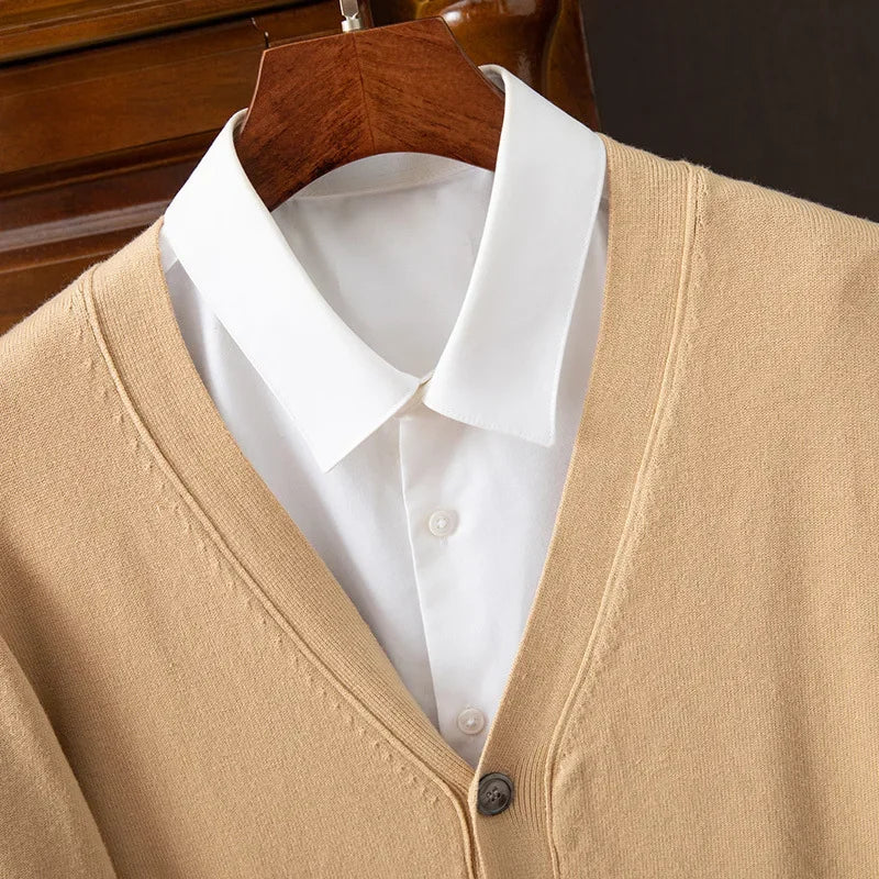 Mens Sweate Business Casual Classic V-neck